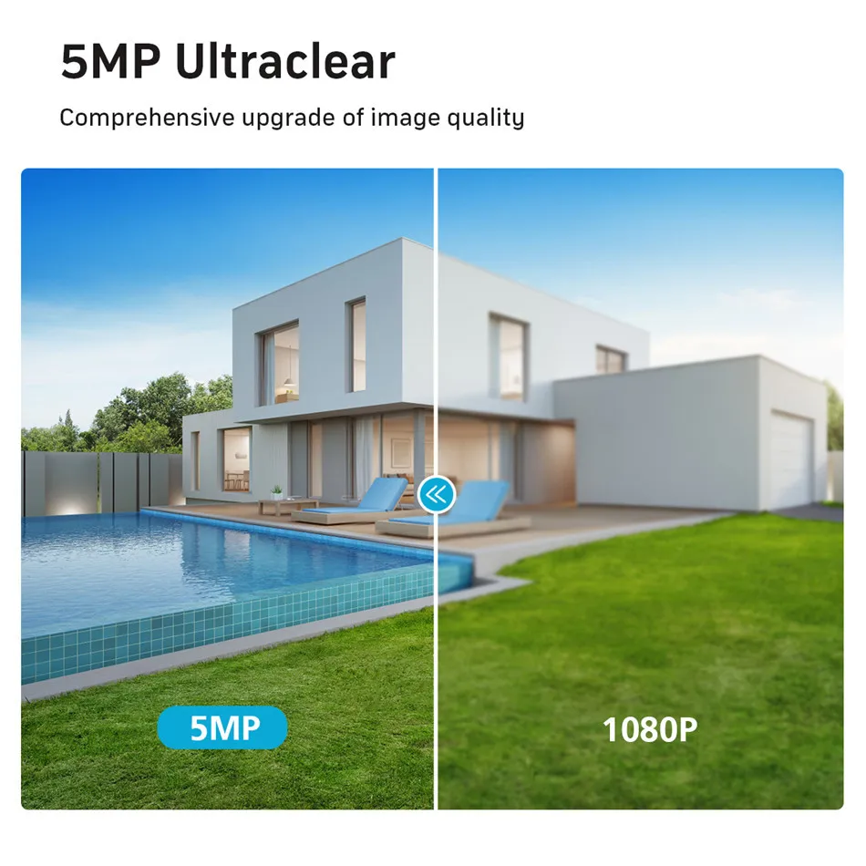 كاميرا مراقبة فيديو PTZ خارجية ، 5MP ، IP ، WiFi ، حماية أمنية ، ألوان كاملة ، رؤية ليلية ، كاميرا iCsee ، P2P