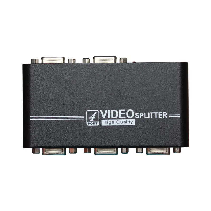 Divisor vga 1 em 4 para fora divisor de vídeo com cabo de alimentação para projetor monitor de computador