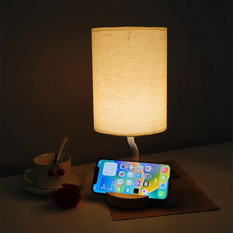 LICE-الإبداعية Led لمبة مكتب السرير جو الشمال ليلة ضوء دراسة غرفة نوم ديكور حامل هاتف المحمول لمبة مكتب