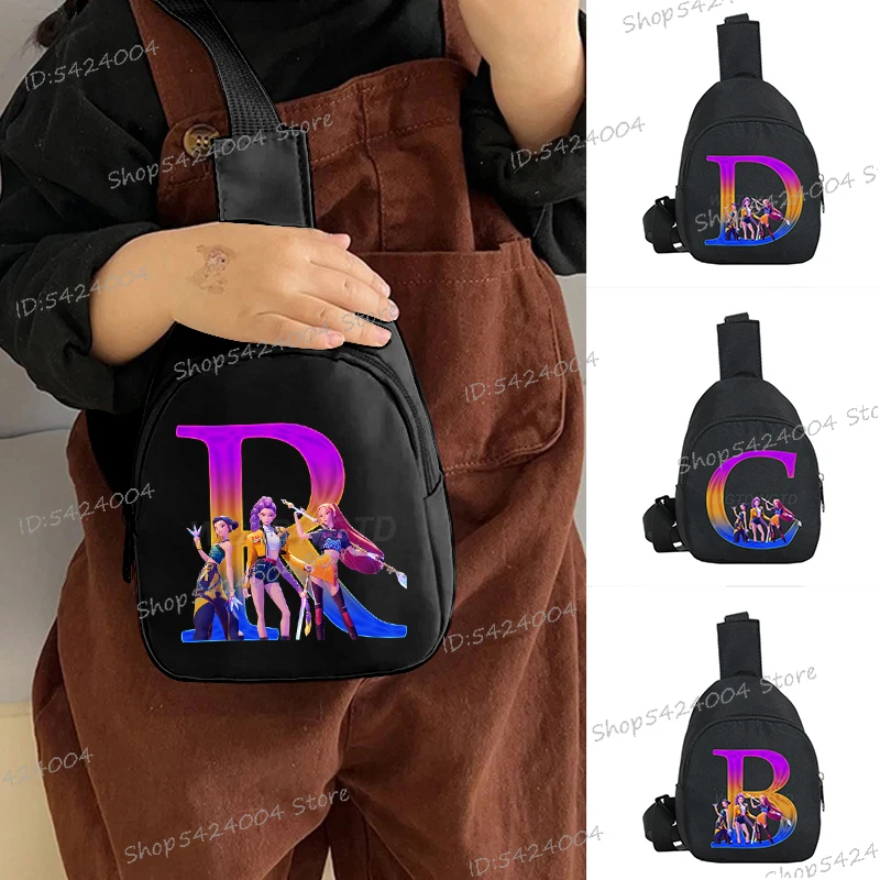 

Children Crossbody Bag Movie characters Cartoon Alphabet A-Z Chest Bags Casual Travel Shoulder Unisex Money Pouch Chest Bag