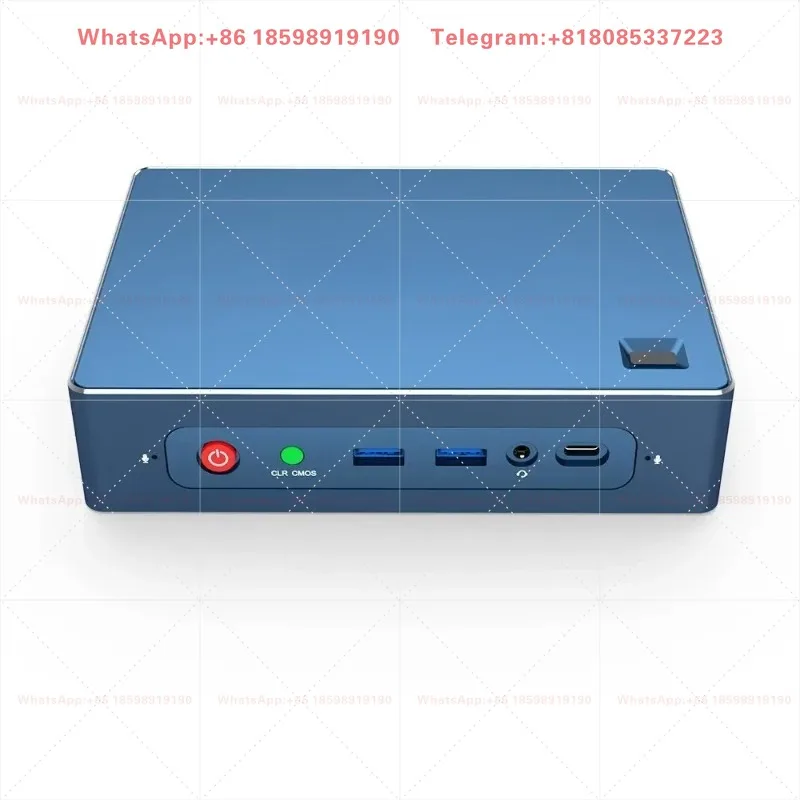 

Mini Desktop Gaming PC Equipped With AMD R7 3750H Support Quad Display Fingerprint Unlock Dual RJ45 Port Mini Computer Host