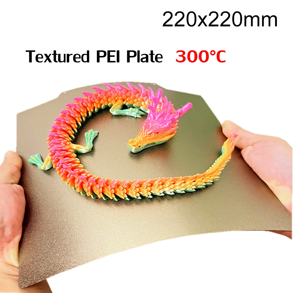 

220x220mm Build Plate PEI Sheet PEO PET Plate for Anycubic Mega Pro Anet A8 Duplicator I3 Double Sided Spring Steel Bed Sheet