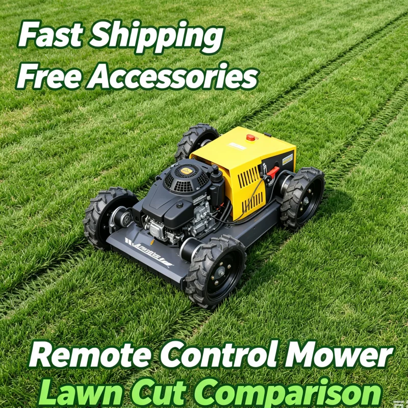 Customized Fast Delivery Professional Wheeled Remote Control Lawn Mower 500Mm Cutting Width For Sloped Grassland