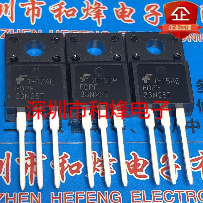 10PCS/Lot FDPF33N25T  TO-220F 250V 33A  Really Stock Original Best Quality Fast Shipping 100%Test