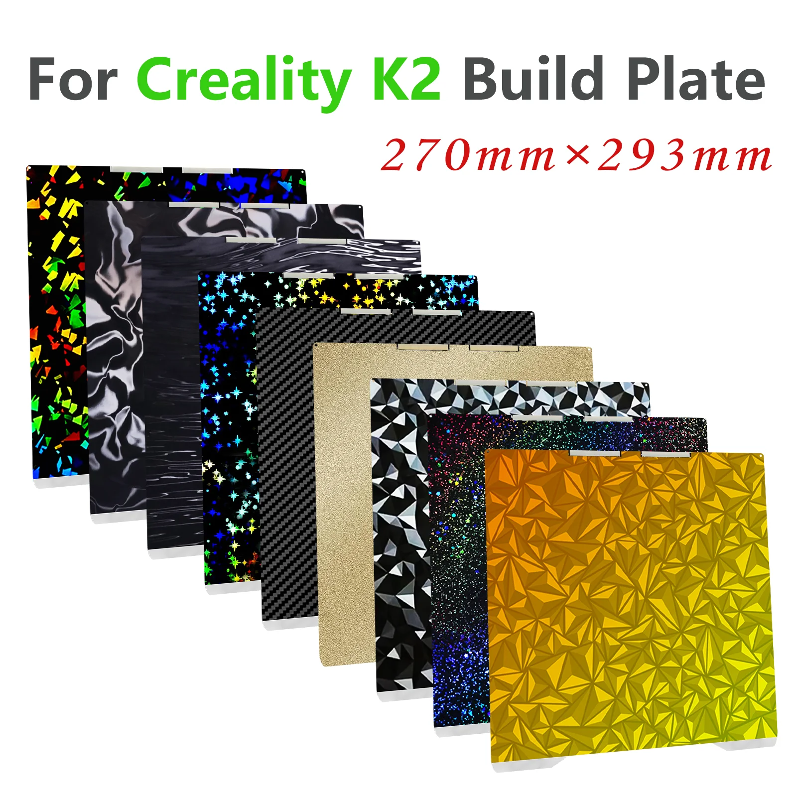 

For Creality K2 Build Plate Double sided Printing Sheet Carbon Fiber Frosted PEO PEI Powder Coating 3d Printer K2 Accessories