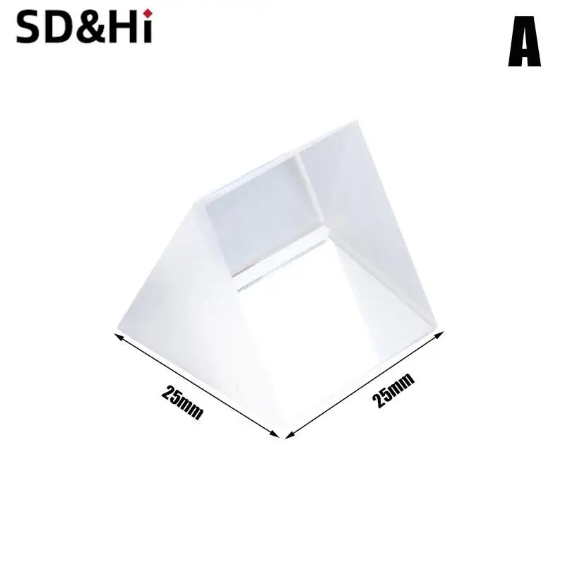 1pc Triangular Prism Rainbow Prism Crystal Glass Photographic Color Physics Children's Light Experiment