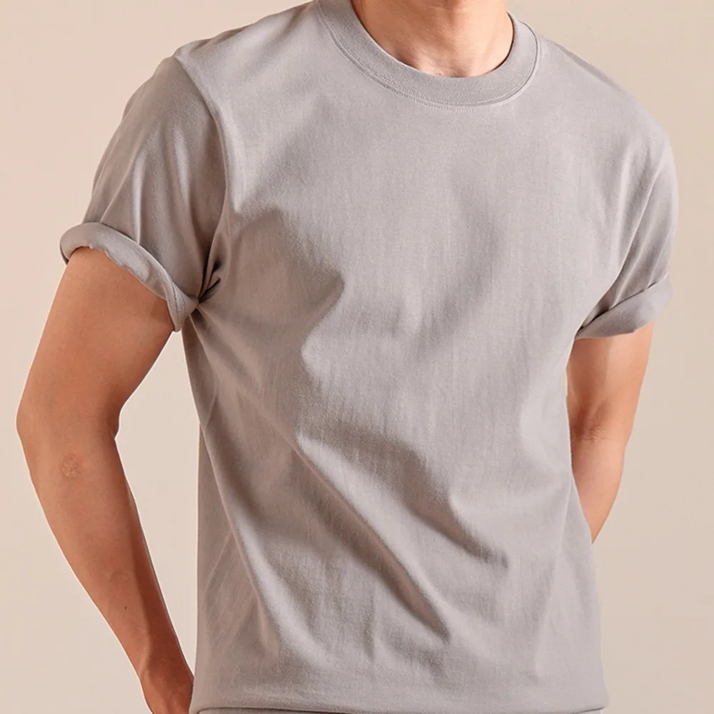 

Summer Top Lightweight Short Sleeved T-shirt For Men's Casual Pure Cotton Half Men Tshirt Social Club Outfits Tee Shirt Homme