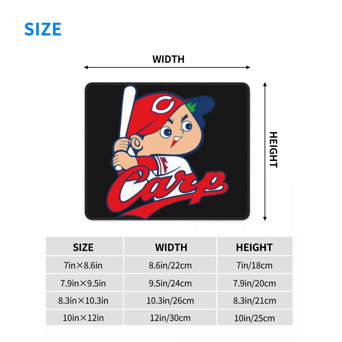 Hiroshima Toyo Carp Multi-size Mouse Pad Computer Keyboard Mouse Mat Gaming PC Laptop Desk Mat Office Accessories Table Mats