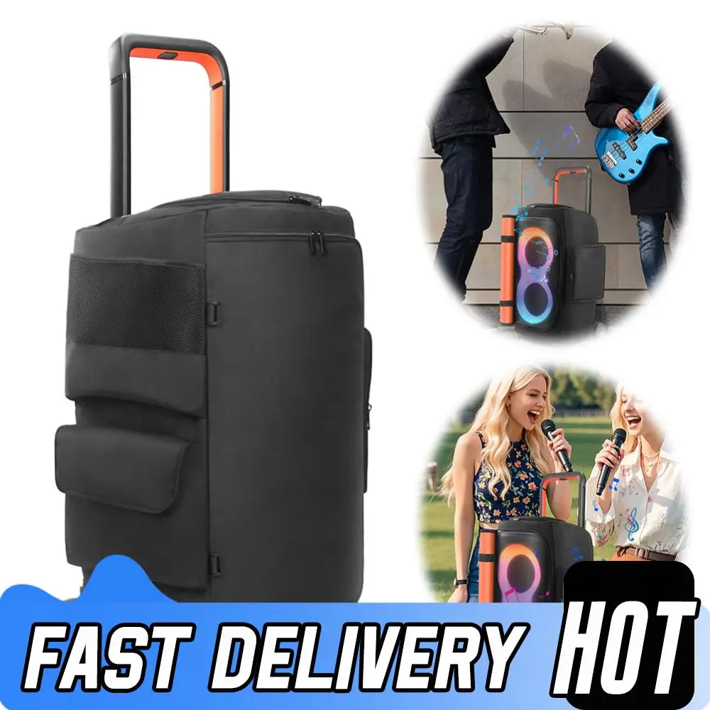 

Защитный чехол для динамика, противоскользящий пылезащитный чехол для портативной колонки JBL PARTYBOX 520, сумка для хранения с карманом для микрофона