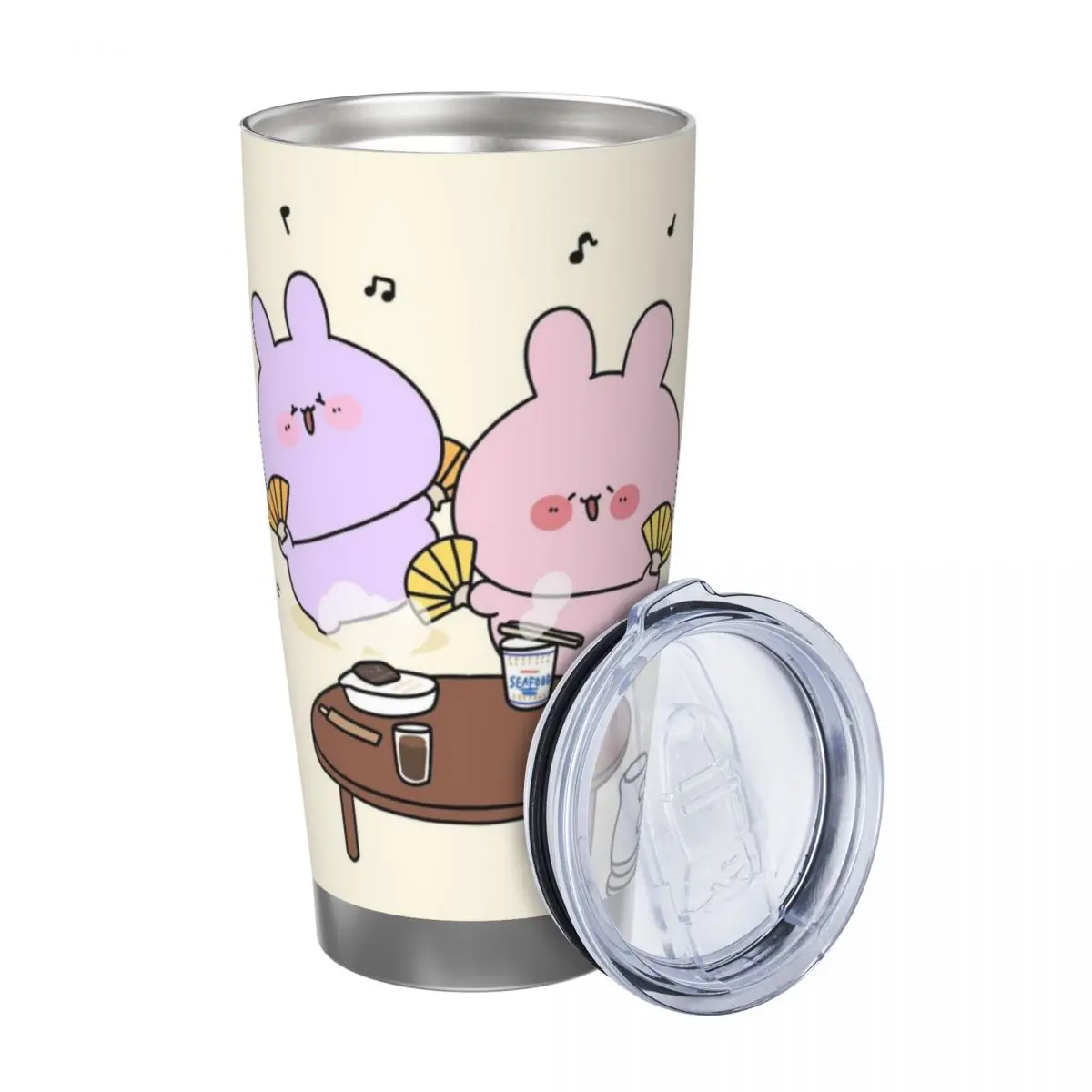 Asamimichaan Cute Asamimi 20oz Cup Large Capacity Car Mug Leak-proof Juice Coffee Cup Food Grade