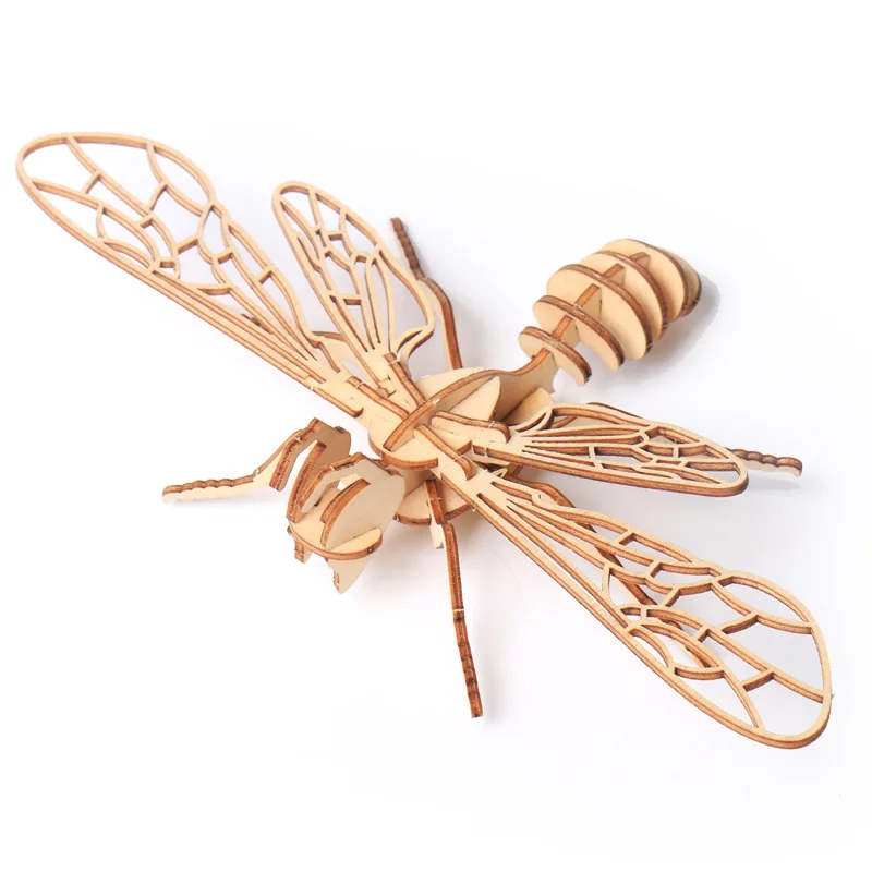 Wooden Multi-insect 3D Puzzle Toy for Children