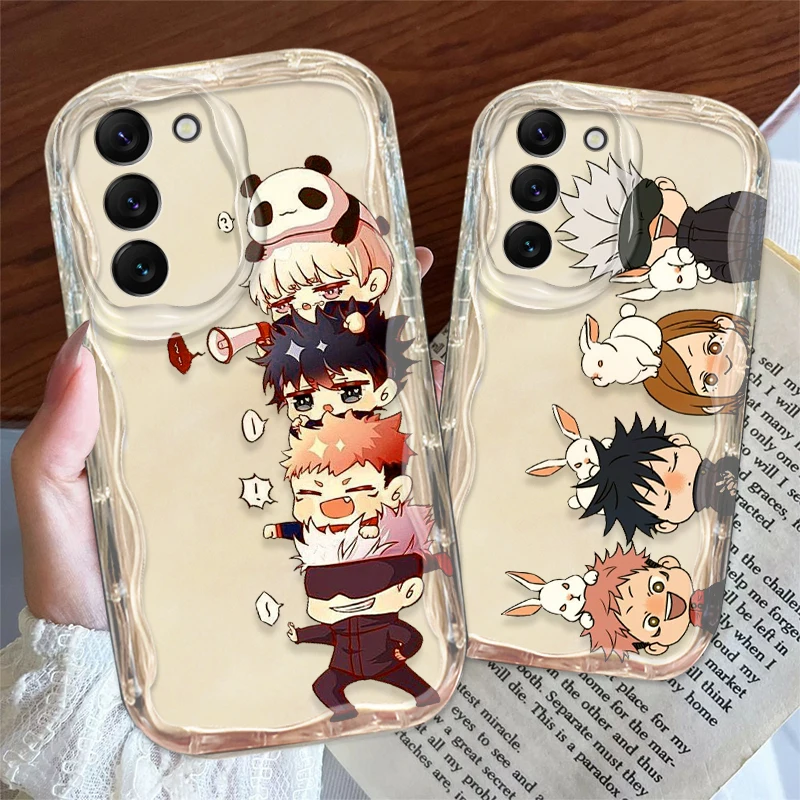 Jujutsu Kaisen Satoru Gojo Cover For S21 S23 S24 Ultra Plus FE A55 A35 A25 A05S A54 A53 A52 A33 A32 Wave Oil Phone Case