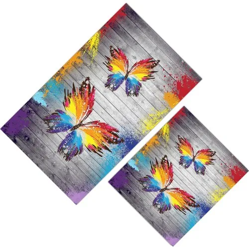 Cici Design Colorful Butterflies Closet Takımı-60x100-50x60