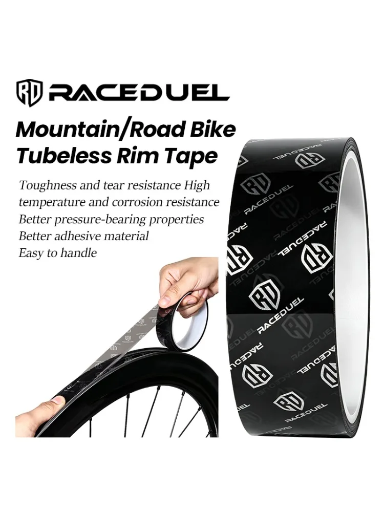 RACEDUEL Fahrrad-Tubeless-Band 17/19/21/23/25/27/30/32/35mm Rennrad-Felgenband 10M MTB Tubeless-Felgenstreifen
