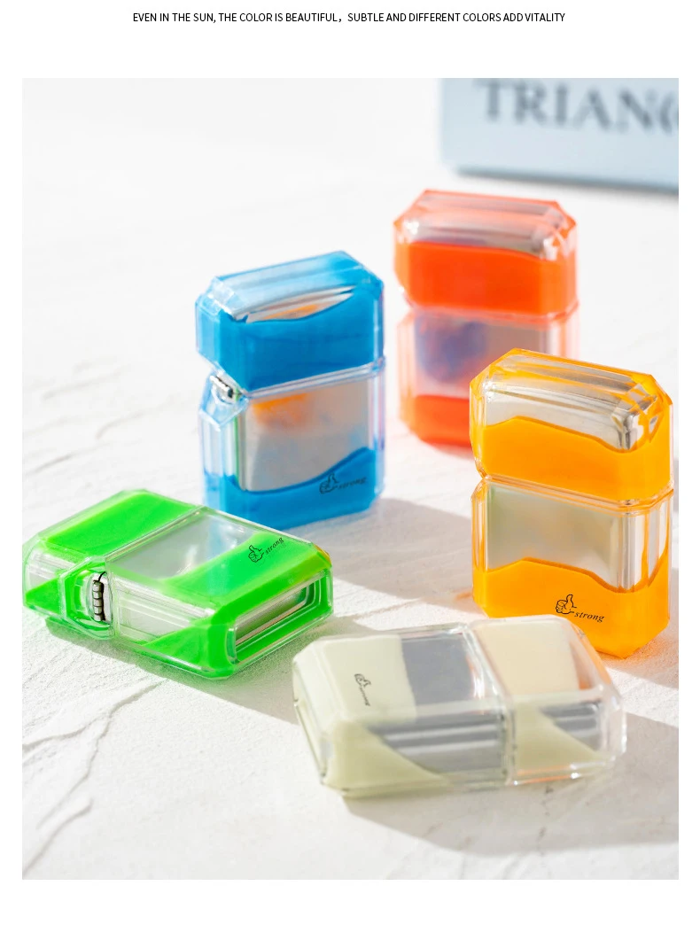 Luminous quicksand fluorescent gas lighter windproof creative transparent shell cigarette accessories give boyfriend trendy gift