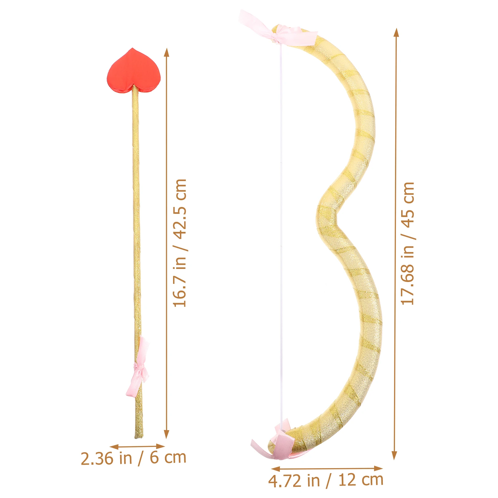 1 Set Cupid Bow And Arrow Cupid Cosplay Costume Accessory Valentine'S Day Photography Prop Wedding Anniversary Decorations New