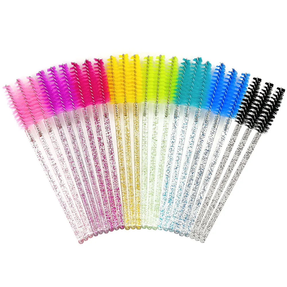 Brosses à cils jetables, outils d'extension de cils, brosse à sourcils, baguettes de Mascara, applicateur, bobines, cosmétiques, 50 pièces