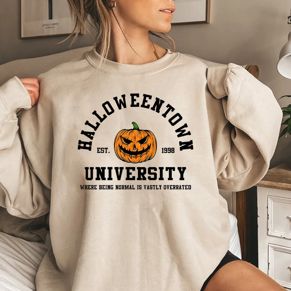 

Vintage Halloweentown Sweatshirt Halloweentown Est 1998 Pullover Funny Halloween Town Fall Hoodies Pumpkin Halloween Sweatshirts