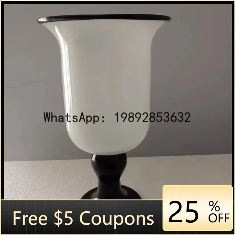 

Z4 New American Style Petal Mouth Milk Orange Green Handmade Glass Wind Lamp Vase Hydroponic Flower Arrangement Home Decor