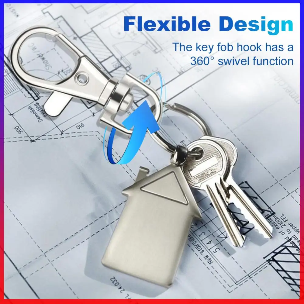50Pcs Metal Lobster Clasp Multifunction Key Chain Hooks with Key Rings 360 Degree Rotating Flexible for Keychain Lanyard Jewelry