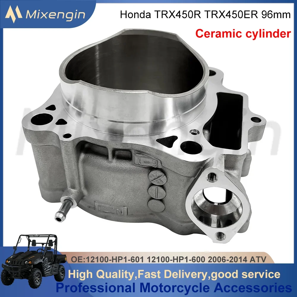 ATV 450cc STD 96mm 2006-2014 For Honda TRX450R TRX450ER 12100-HP1-601 Cross-country Motor Engine Parts Ceramic Cylinder Block