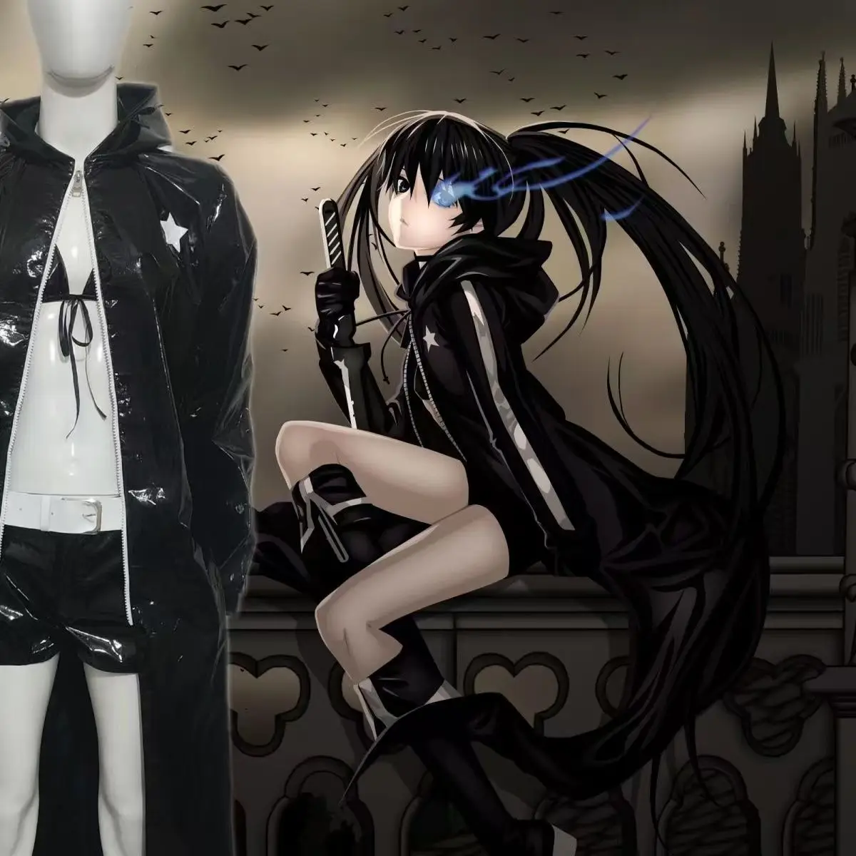 

Dark Style Hatsune-Inspired Cosplay Costume Anime Role Play Outfit for Adults Teens