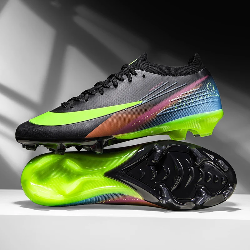 New Men Soccer Shoes Non-Slip Indoor Futsal Football Boots Match Grass Cleats High-quality Sneakers Hot-selling High-top Outdoor