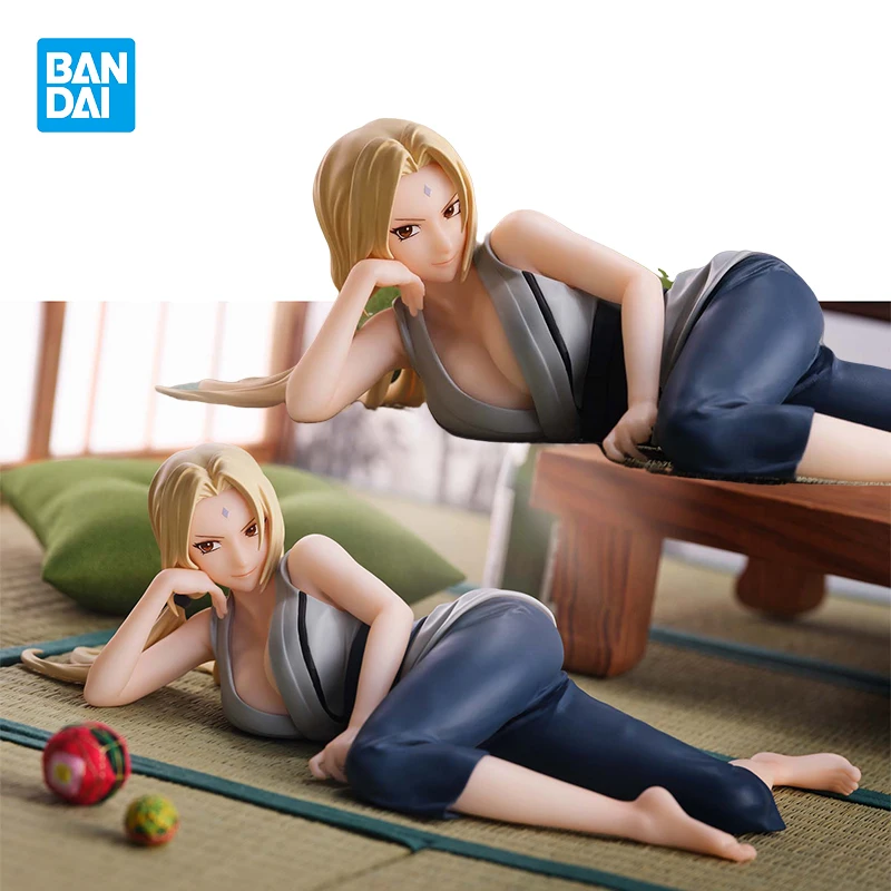 

In stock BANPRESTO Original NARUTO Relax time Tsunade 15 cm Anime Action Figures Model Collections Model toys Birthday Gift