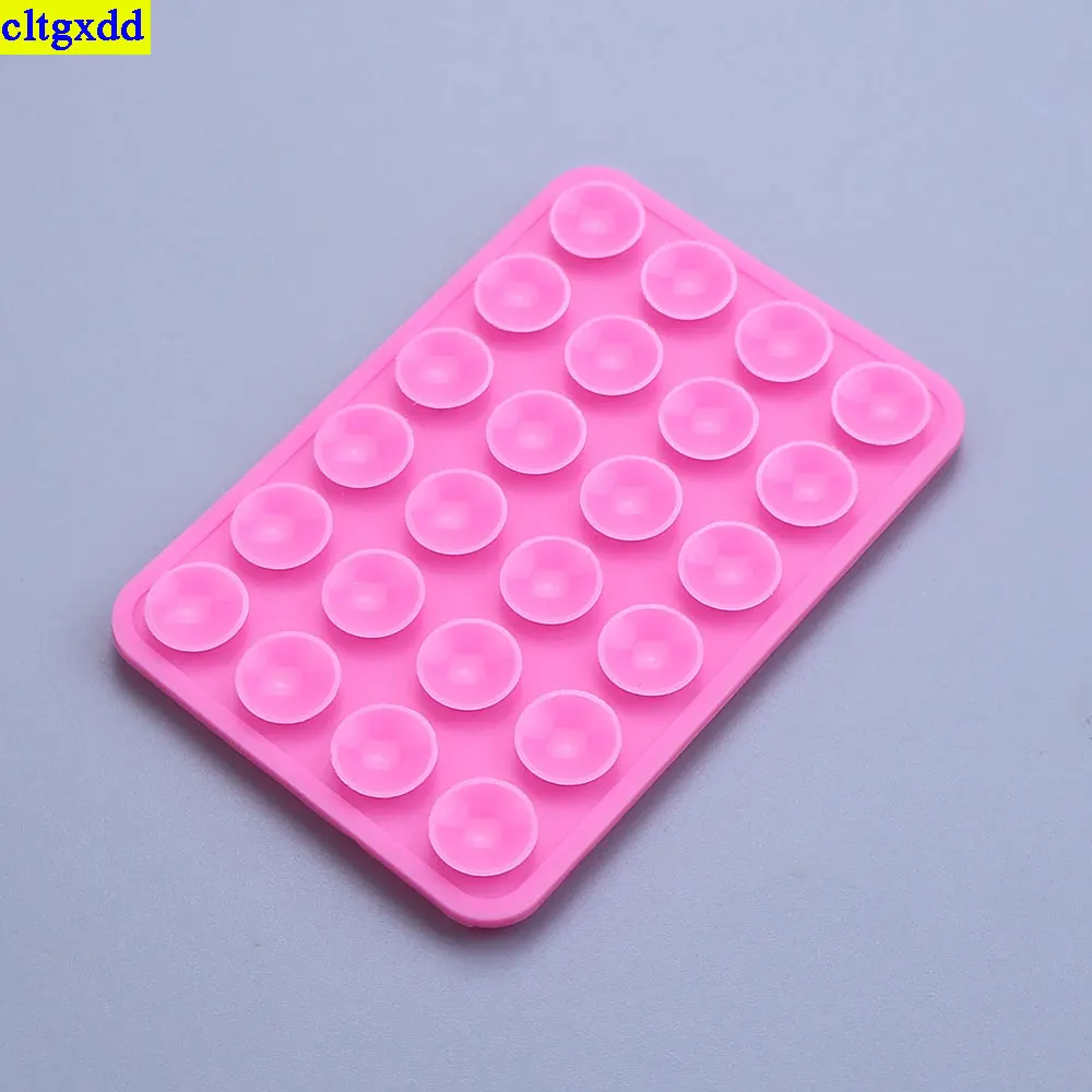 cltgxdd 2piece double-sided silicone 24 Pills/40 Pills mobile phone fixed suction cup silicone bracket waterproof fixing pad