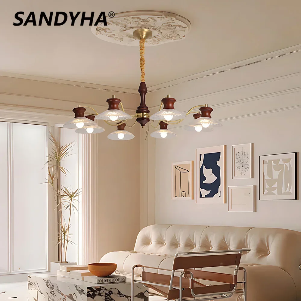 

SANDYHA Nordic Wooden Pendant Ceiling Light Stylish Design Ideal for Living Room Dining Room Kitchen Island Modern Home Decor