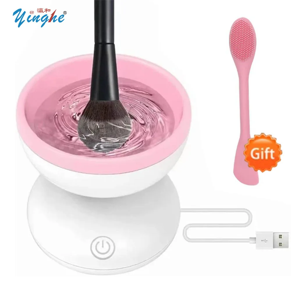 Electric Makeup Brush Cleaner Automatic Makeup Brush Cleaner USB Portable Cosmetic Makeup Brush Washing Machine Rotary Cleaning