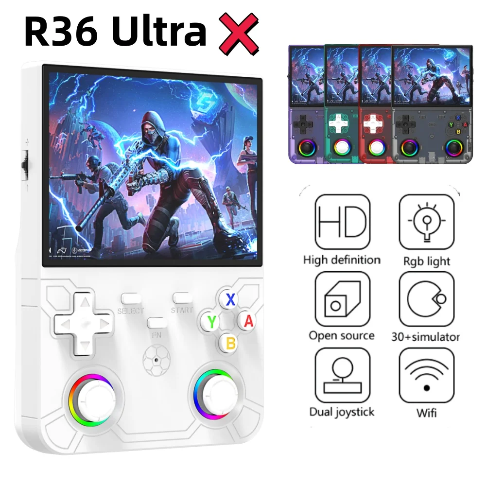 Nueva Consola de Videojuegos Retro Portátil R36 Ultra X con Pantalla IPS de 128 GB, Juegos Precargados, Reproductor de Bolsillo Portátil con Sistema Linux