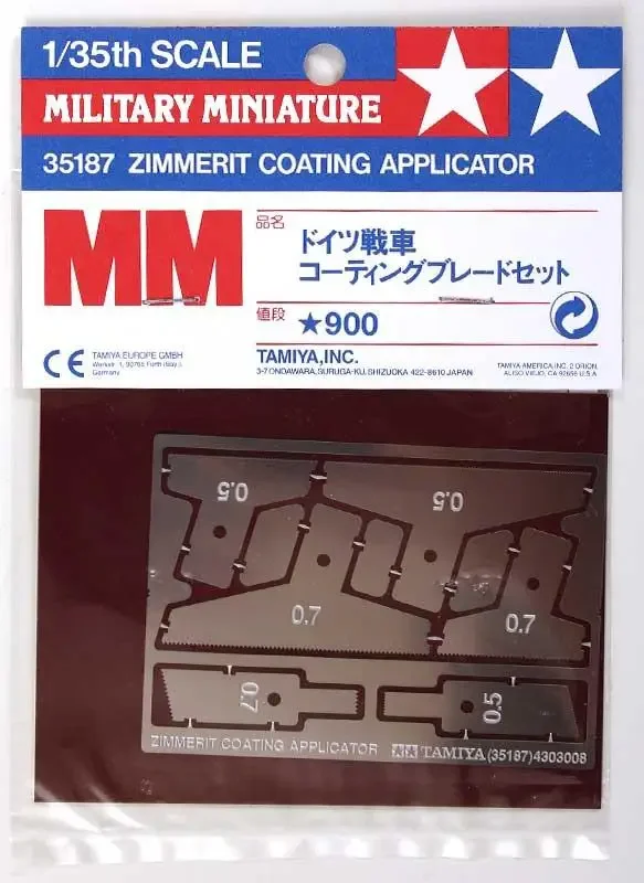 Tamiya 35187 1/35 Military Model Photo-Etched 1/35 Zimmerit Coating Applicator Hobby