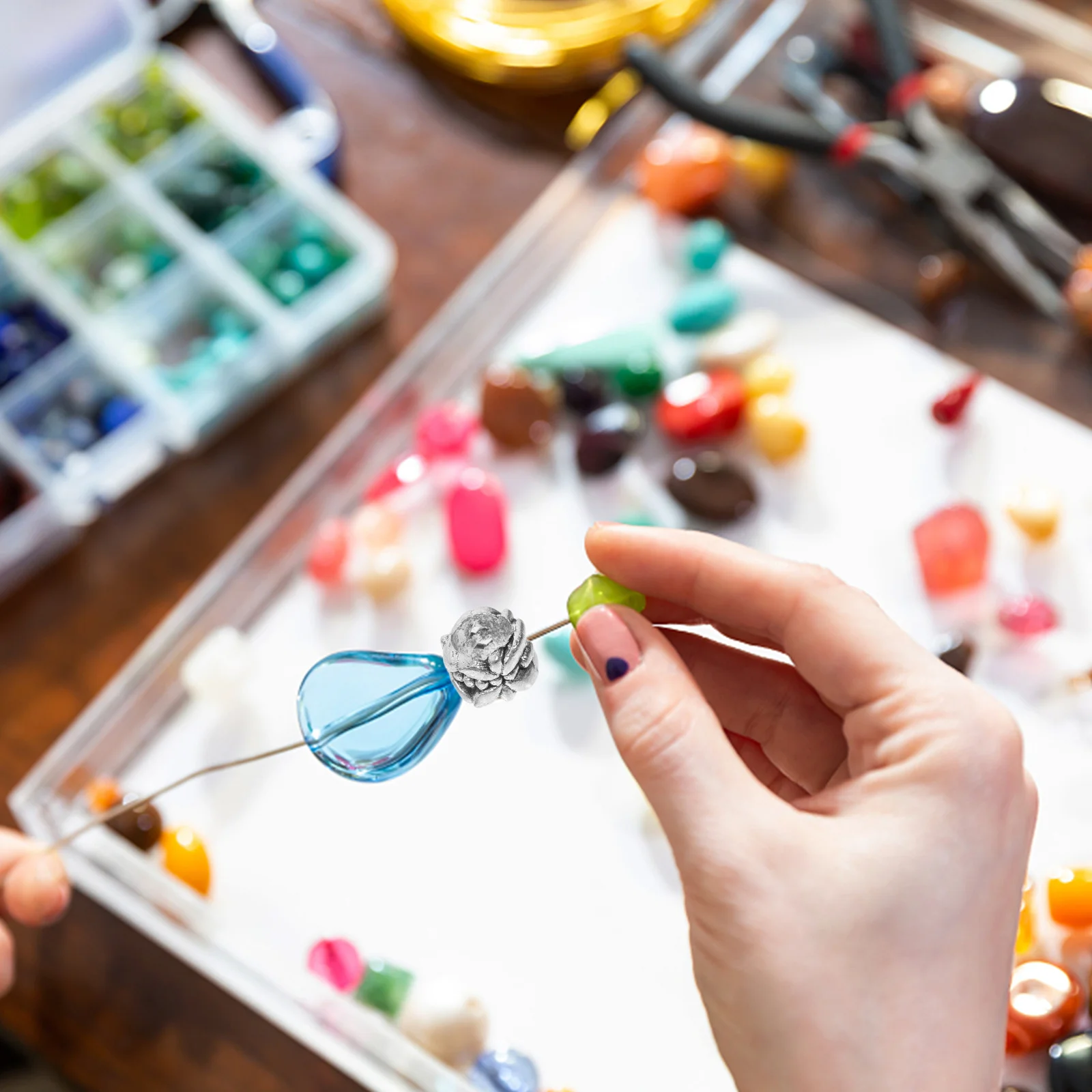 

20Pcs Large Hole Alloy Spacer Beads Easy Threading Durable for DIY Jewelry Projects Necklaces Bracelets Keychains