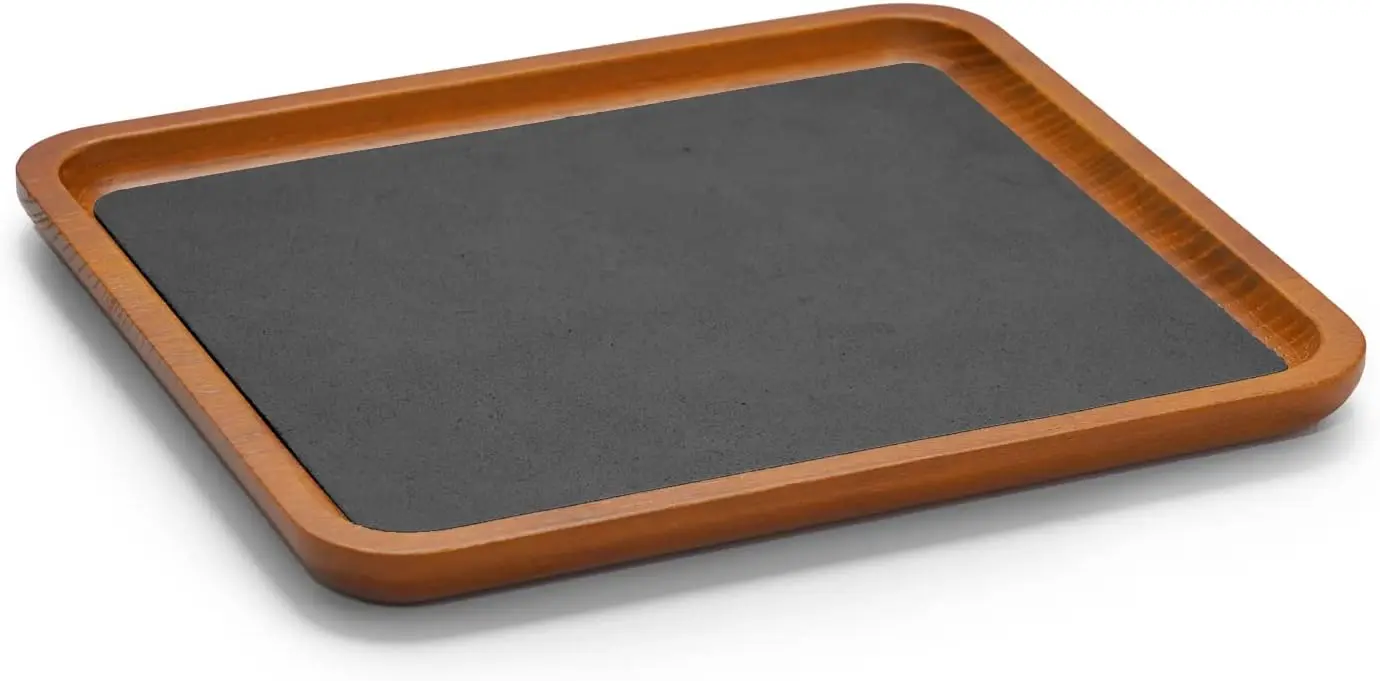 

Поднос для ювелирных изделий из цельного дерева, держатель для ювелирных изделий, витрина, органайзер для дисплея часов (средний, серый)