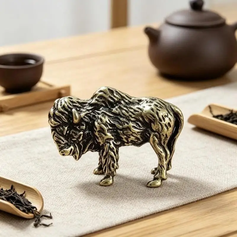 Vintage Mini Brass Sheep Figurine Retro Lamb Statue Farm Animal Desktop Ornament 2027 New Year Gifts