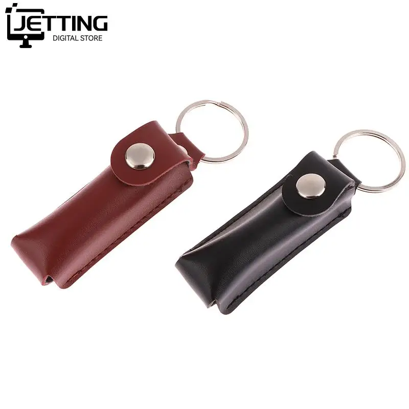 USB Case Protective Bag Portable Pocket Leather Key Ring For Usb Flash Drive