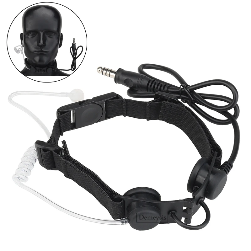 Tactical Throat Microphone Portable Airsoft Paintball CS Sports Radio Mic Neckband Hunting Airsoft Air Tube Microphone Headset