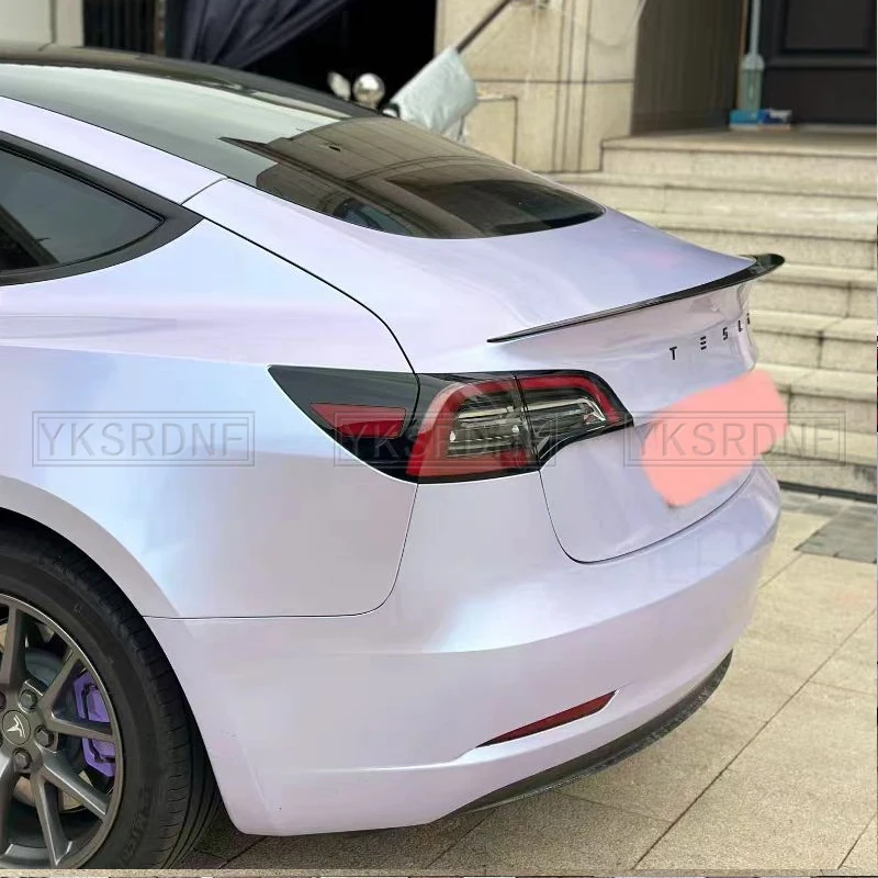 Rear Trunk Spoiler For Tesla Model 3/Model Y 2017-2023 For Highland 2024 Lip Carbon Fiber ABS Wing Spoiler Car Accessories