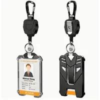 Badge Reel Clip Credit Card Cover Bus Card Cover Case Retractable Badge Holder Badge Clip Heavy Duty ID Holder 2025