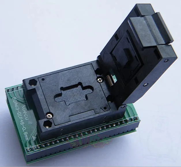 ADP-BGA63-0.8 Burn Socket for XGecu T56 Universal Programmer, BGA63 0.8mm Pitch IC Programming Adapter