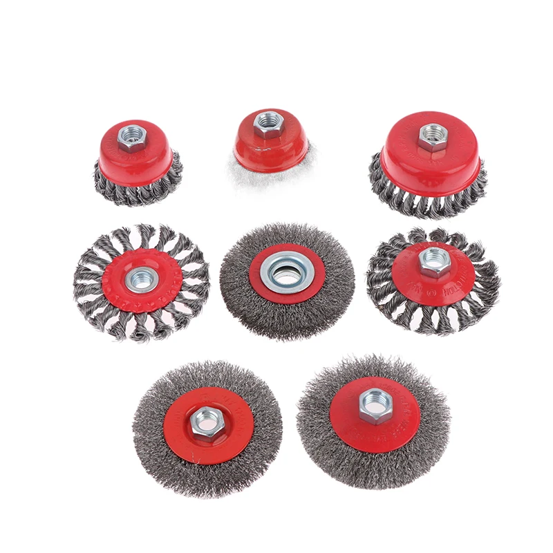 

75/100mm M14 Steel Wire Cup Brush Powerful Paint Removal Rotary Tool Twisted Steel Wire Wheel Abrasive For Angle Grinder Debu