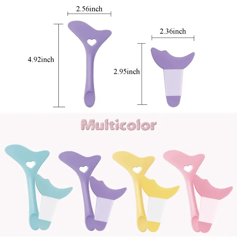 4Pc Reusable Silicone Eyeliner Aid Mascara Shield Eyeliner Eyelash Eyeshadow Lipstick Applicator Multifunctional Eye Makeup Tool view 6