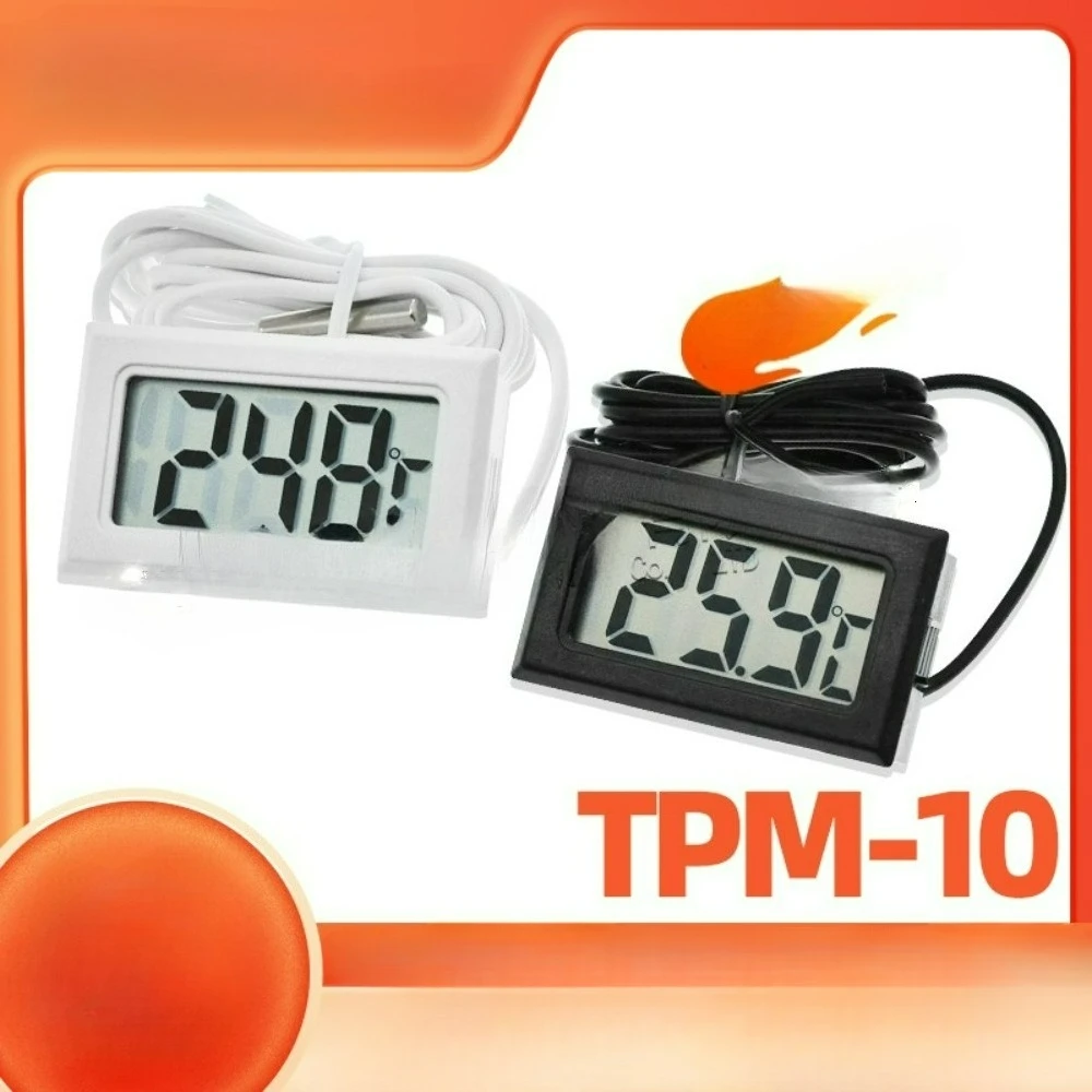 Electronic Digital Thermometer TPM-10 Digital Temperature Gauge for Fish Tanks Refrigerators & Water High Precision&Instant Read