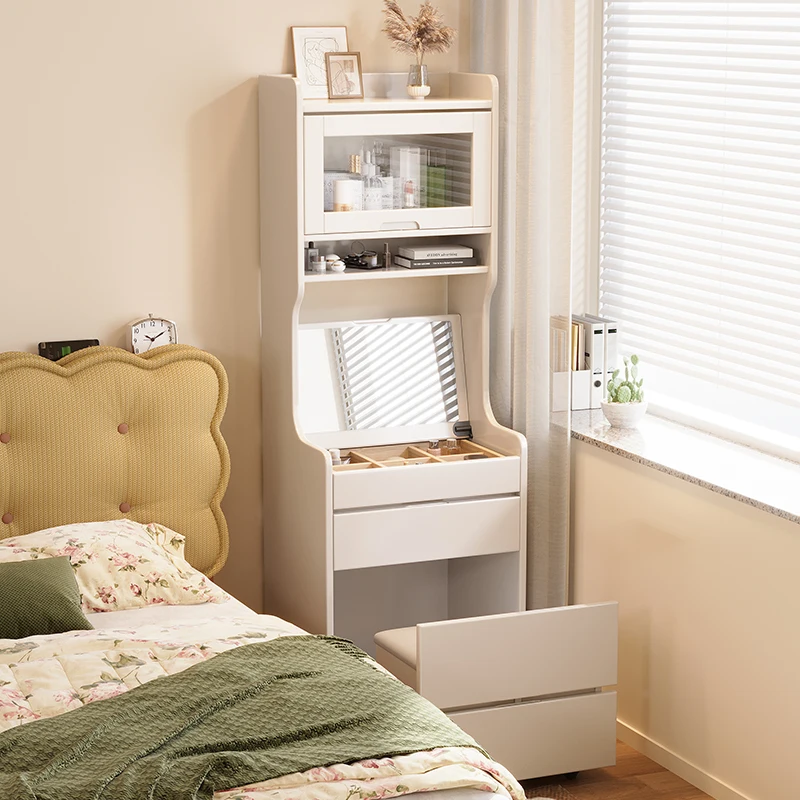 

Light luxury solid wood dresser desk storage cabinet integrated bedroom modern simple bedroom computer table bookshelf makeup ta