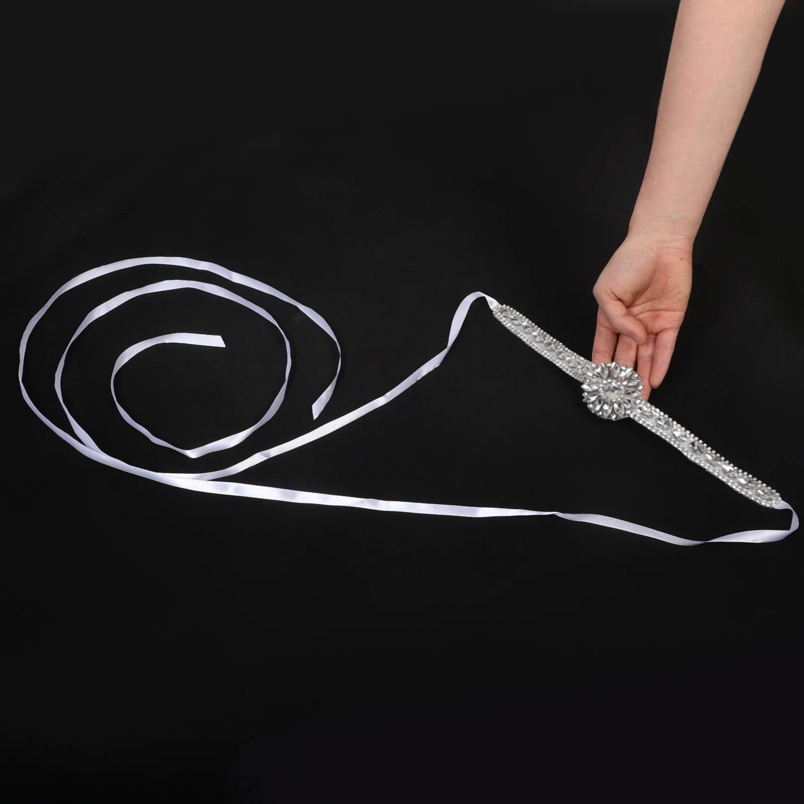 

Rhinestone Chain for Black Rhinestone Belt Women Women Black Jeweled Belt Beaded Jeweled Bridal Wedding Dress Belts