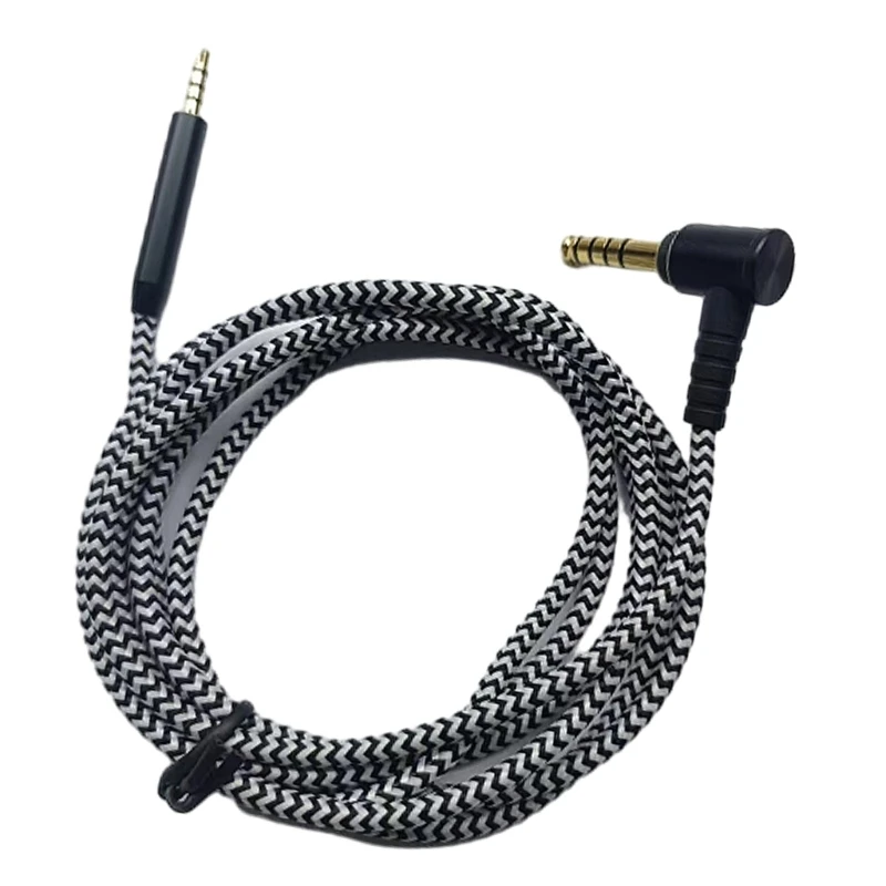 Headsetsnoer Koptelefoonkabel voor QC25 QC35 QC45 QC35Ⅱ Koptelefoon Vergulde connectoren Nylon Aux-kabel Koptelefoonsnoer D46B