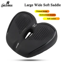 DRCKHROSCómoda sillín de bicicleta doble absorción de impacto asiento de ciclismo para ir al trabajo cojín de bicicleta de carretera MTB ancho de alta elasticidad