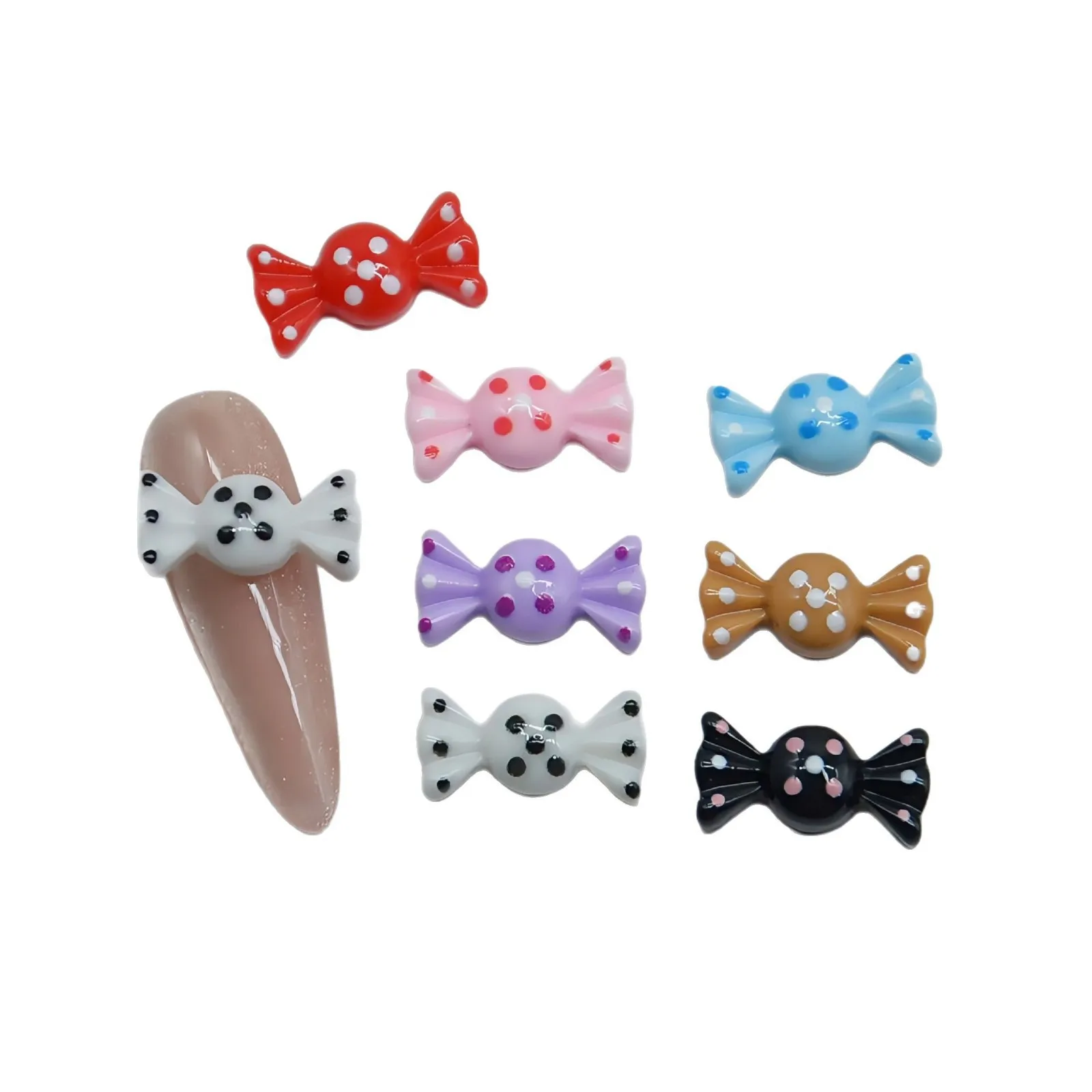 20pcs الملونة كاندي مسمار سحر مانيكير DIY الفن نصائح الديكور الحلو فراشة مسمار الراين