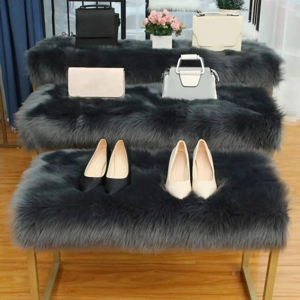 30/40/60 سنتيمتر ممسحة تطبيق واسع البوليستر فو الفراء جلد الغنم منطقة بسيطة البساط هالوين ترحيب مقاومة السجاد للمنزل #4